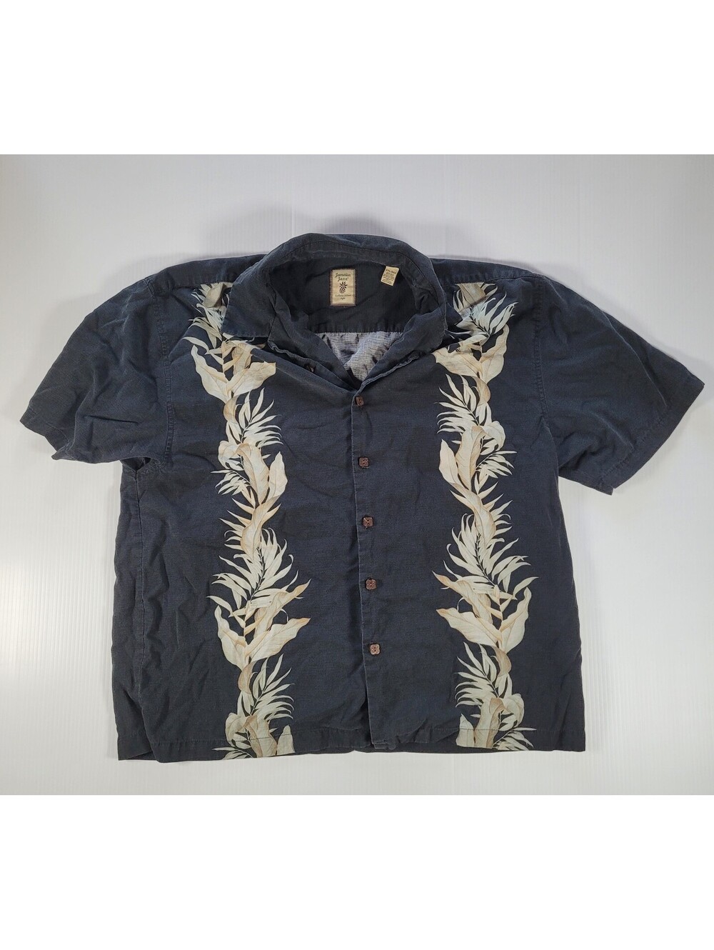 Jamaica jaxx silk hawaiin shirt black xxl aloha shirt